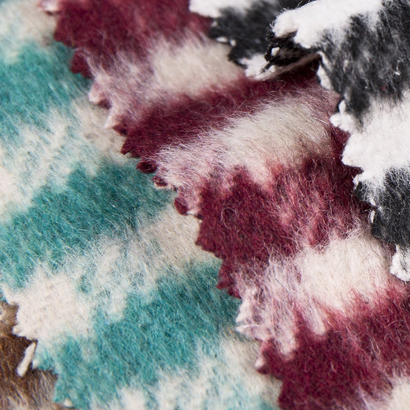 Fabraic Tweed Scuab Snáithín Ceimiceach 10% Olann 90% 2221