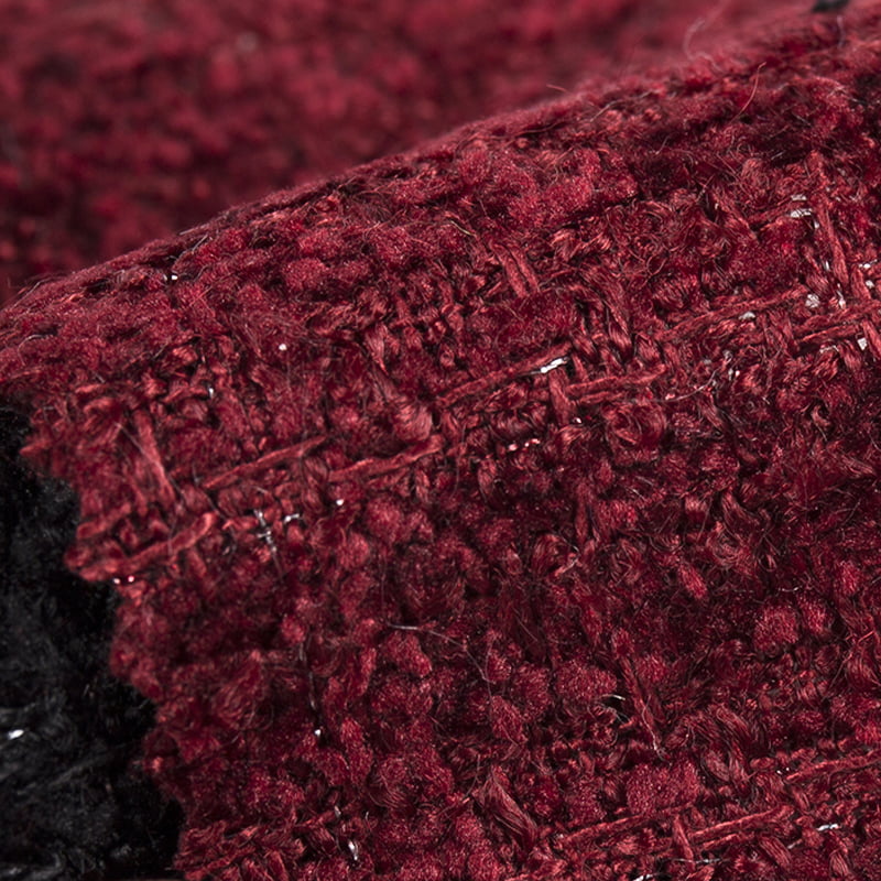 Seiceáil Plaid Chanel Fabraic Tweed Jacquard Miotalacha 3260