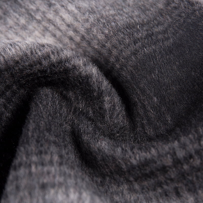 Seiceáil liath dubh plaid scuab fabraic lomra fite zzh24010