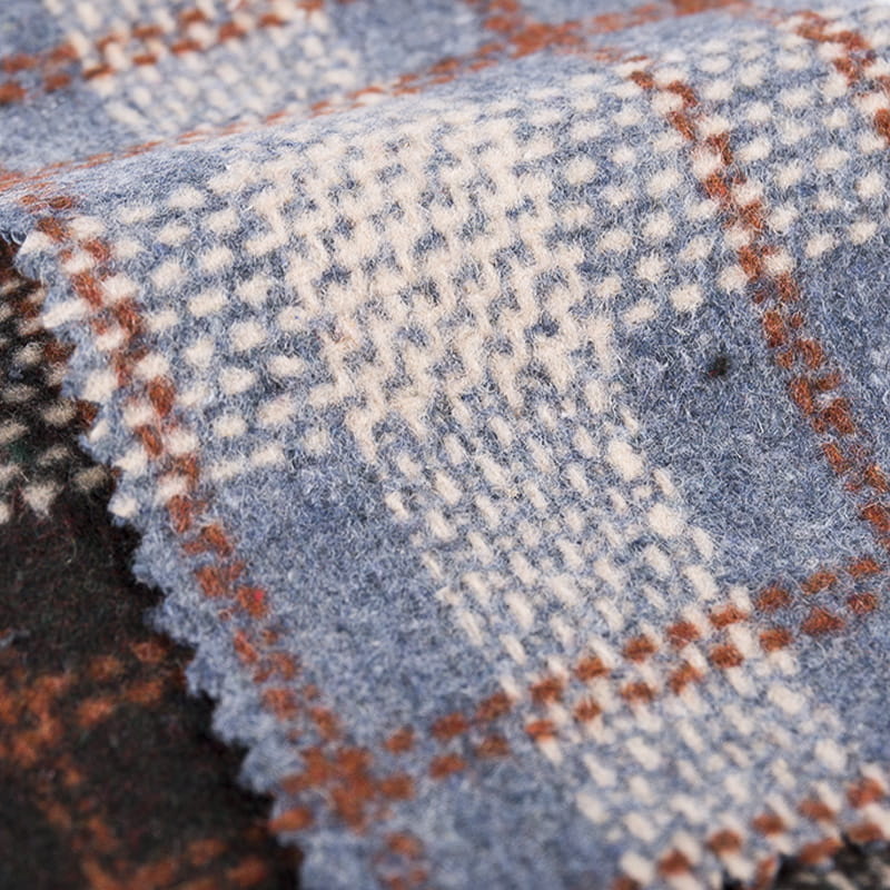 Línte Dotted Stíl Faisean Plaid Fabraic Tweed Olann Don Gheimhreadh 3497