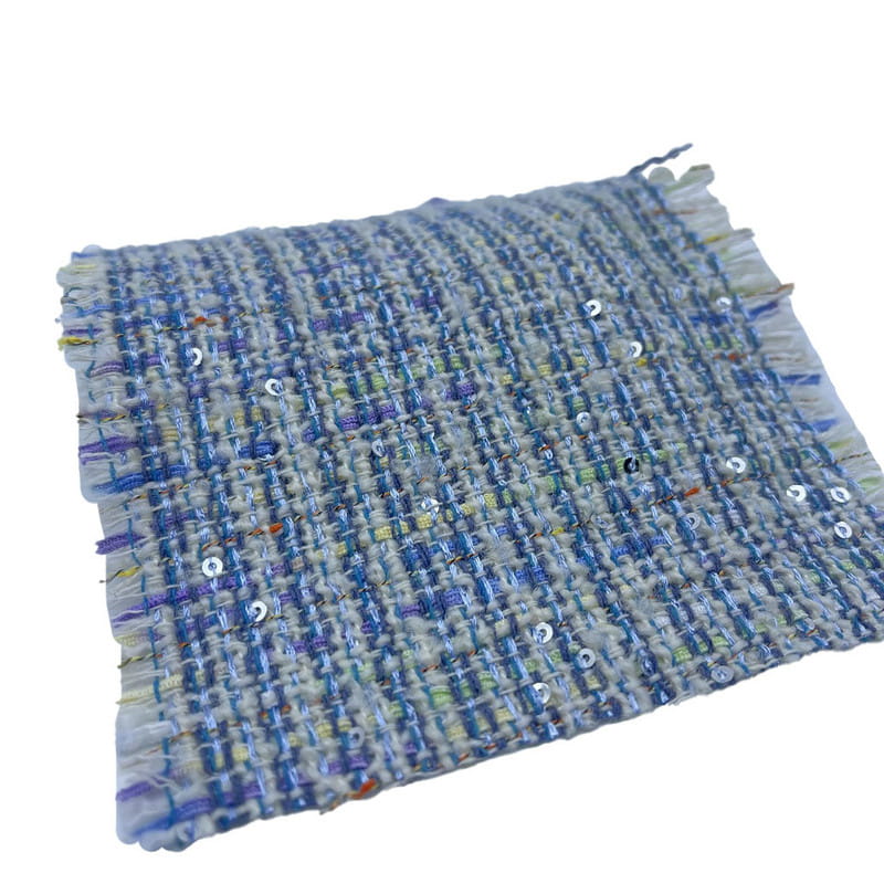 Olann poileistir Miotalach Sequins Tweed Fabraicí Do Mhná cótaí Gúna ZZH24018